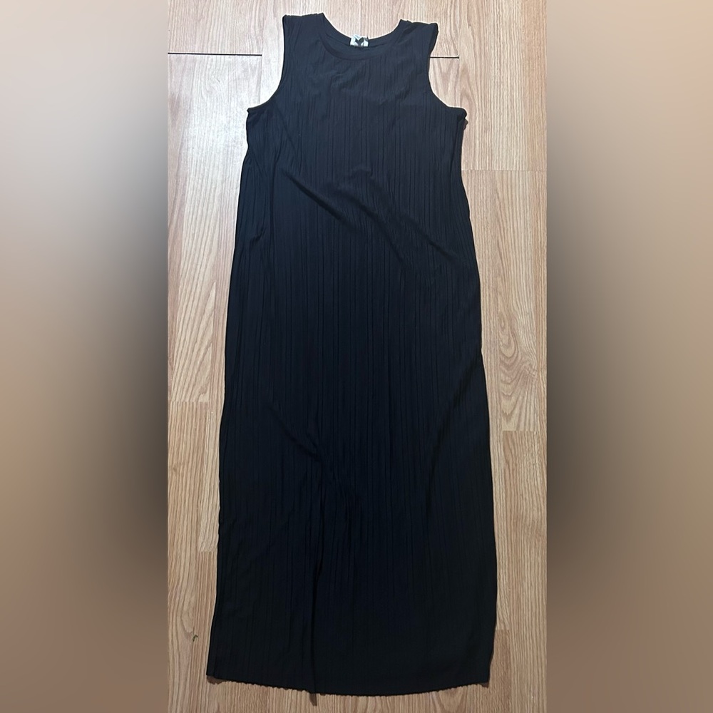 3/20 Women’s Medium ‘A New Day’ black ribbed sleeveless midi dress